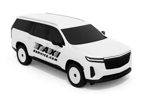 full-size luxury SUV with seating for 6 passengers and space for 6 bags, designed for airport transfers and city rides.